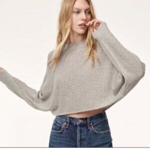 Aritzia *  WILFRED FREE Aritzia Lolan Cropped Oversized Merino Wool Sweater